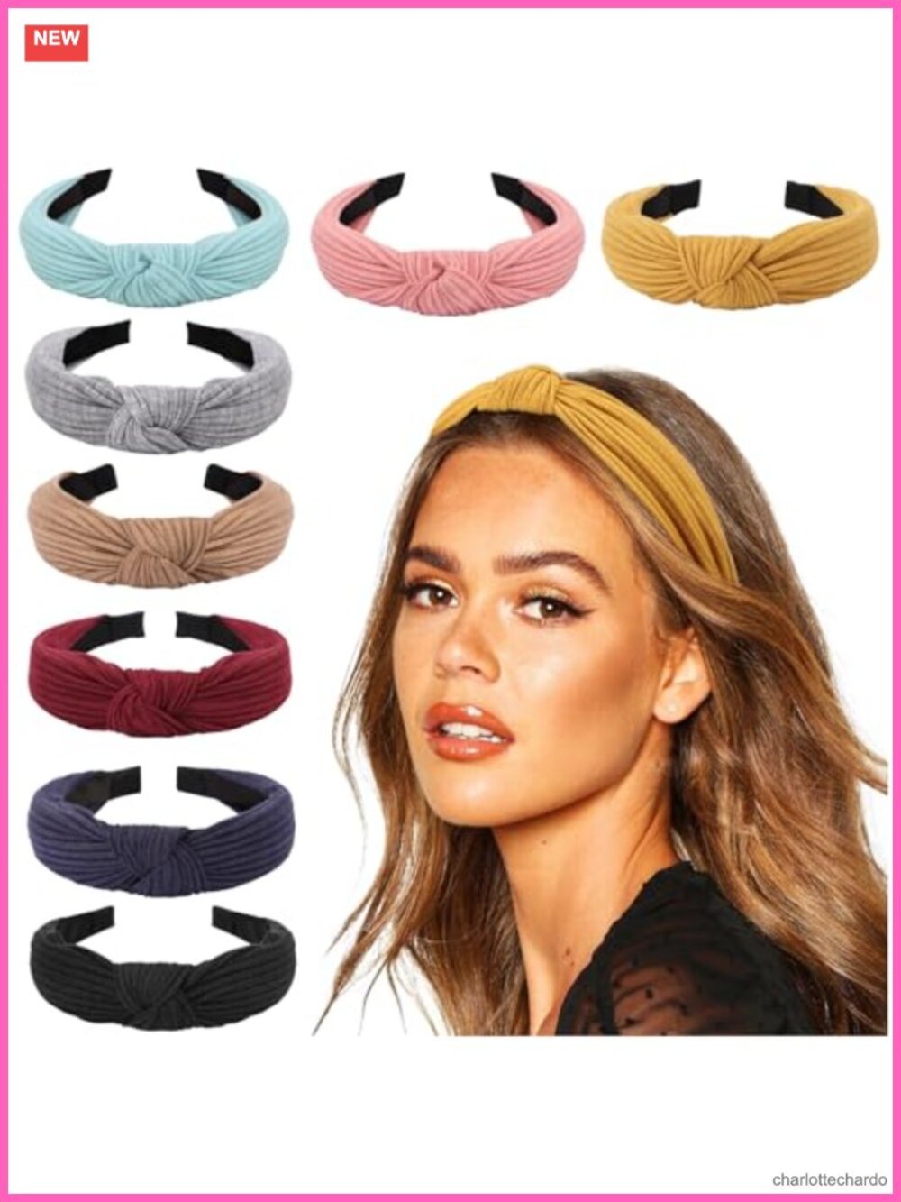 Knotted Headbands for Women 8 Pack Wide Turban Headband Yoga Exercise Hair